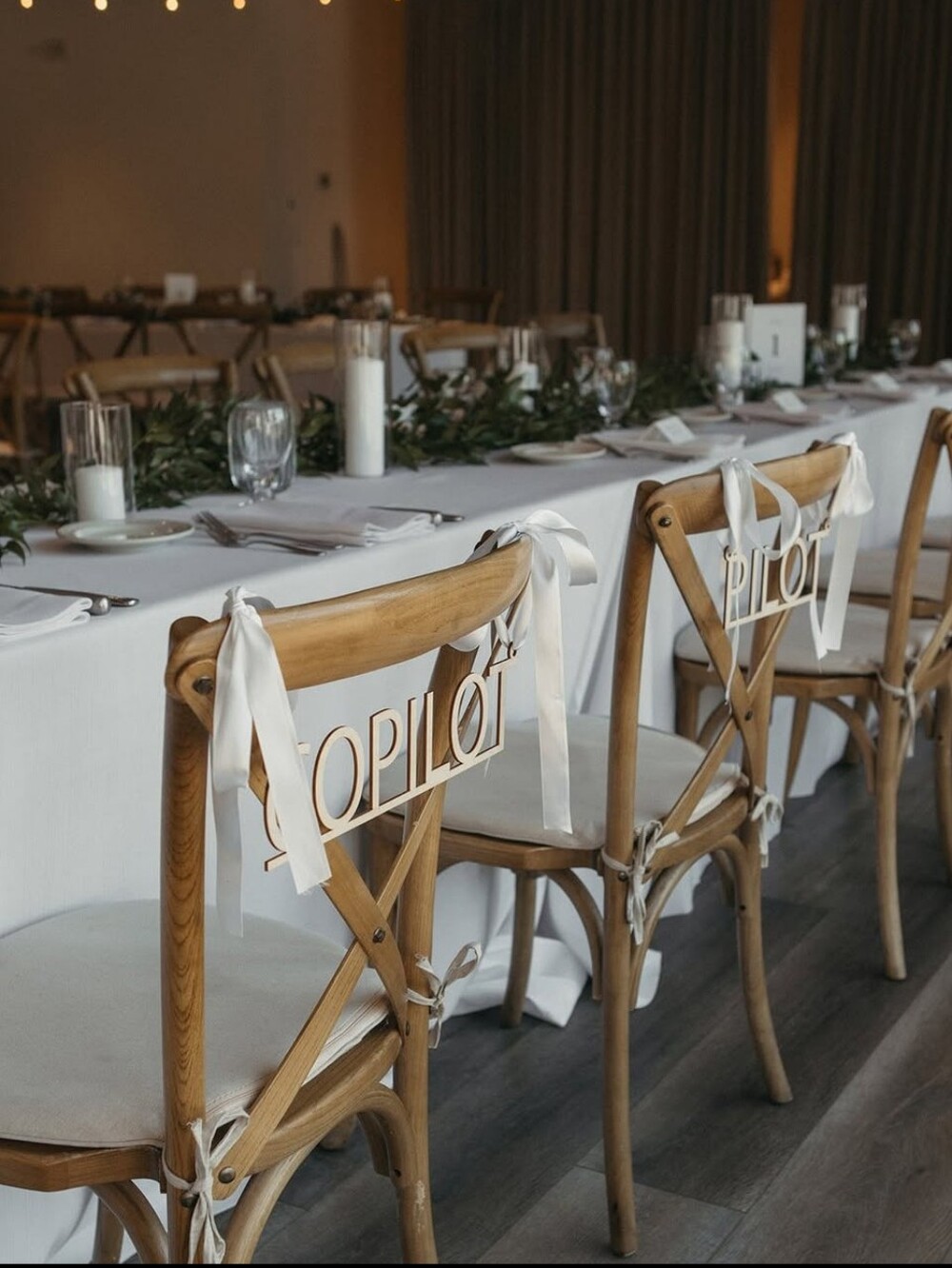 PILOT & COPILOT Laser Cut Wooden Chair/Wedding/Decor Signs